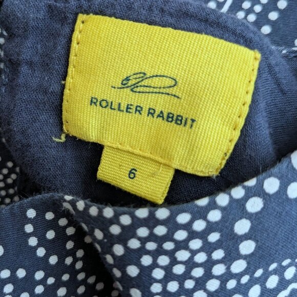 Roberta Roller Rabbit Girls Dihn Lunara Dress Dots Indigo 6 Years - Picture 6 of 6